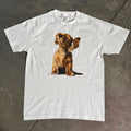 Dog With Earbuds 100% Cotton Tee