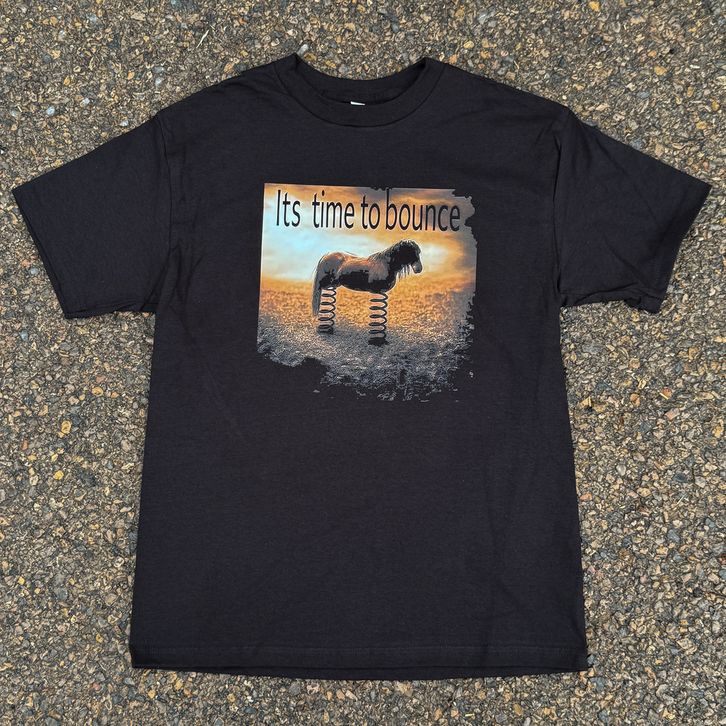 Funny Horse Bounce Meme 100% Cotton T-Shirt