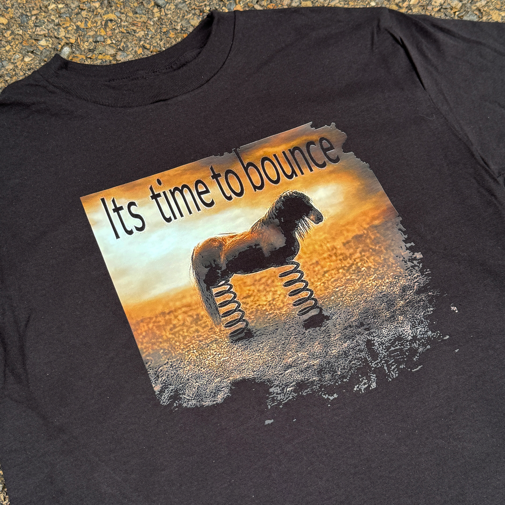 Funny Horse Bounce Meme 100% Cotton T-Shirt