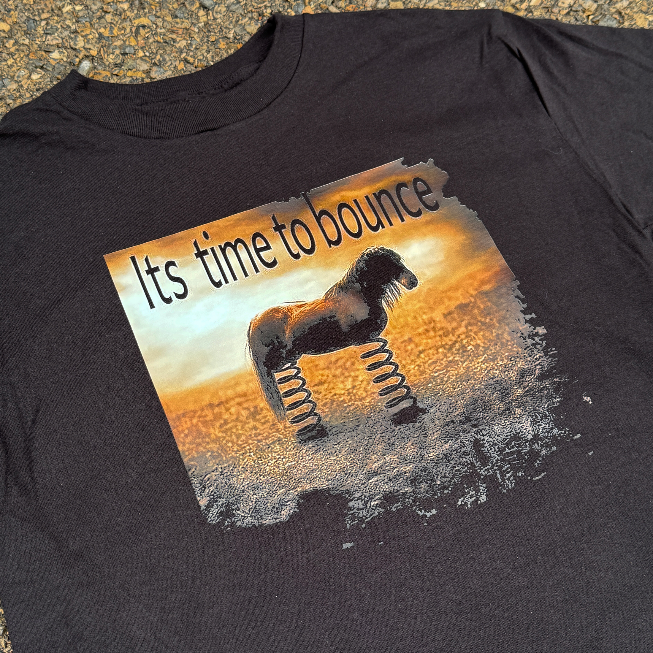 Funny Horse Bounce Meme 100% Cotton T-Shirt