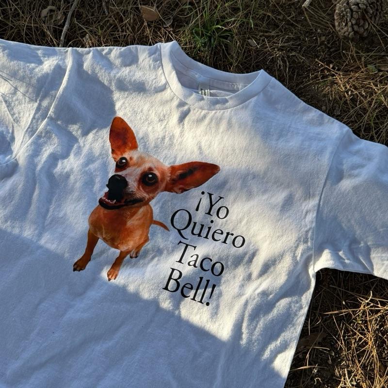 Taco Bell Chihuahua Dog 100% Cotton Tee